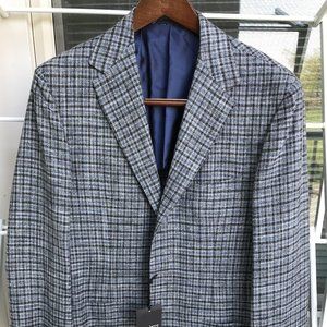 NWT Sartorio by Kiton 3/2 Blue Grey Gunclub